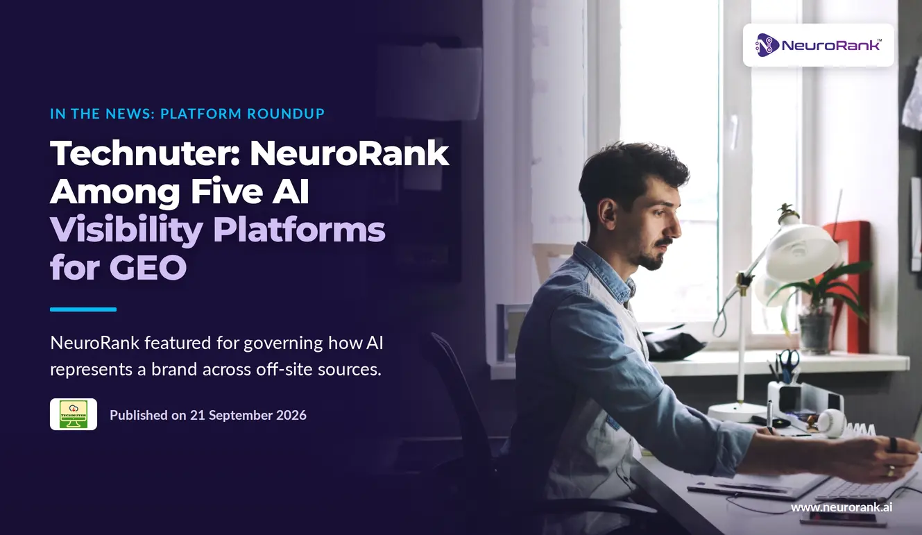 Technuter: NeuroRank Among Five AI Visibility Platforms for GEO