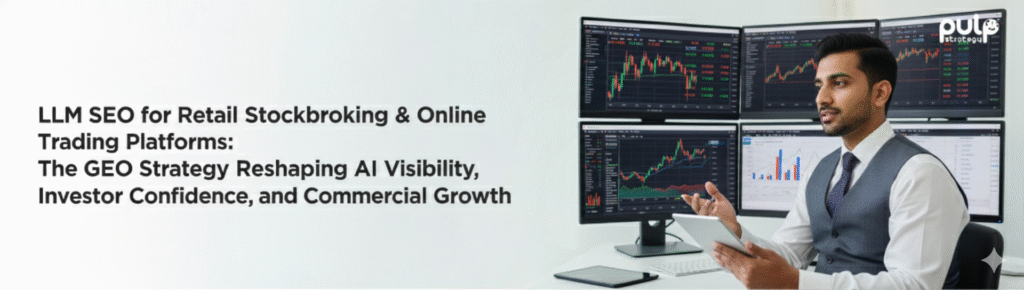 LLM SEO for Retail Stockbroking & Online Trading Platforms The GEO Strategy Reshaping AI Visibility, Investor Confidence, and Commercial Growt
