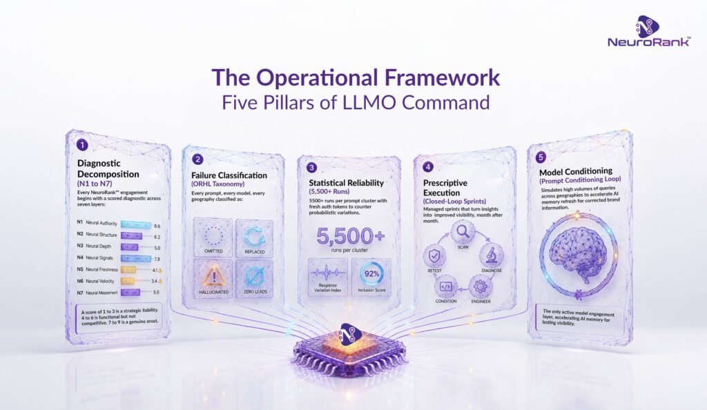The Operational Framework Five Pillars of LLMO Command